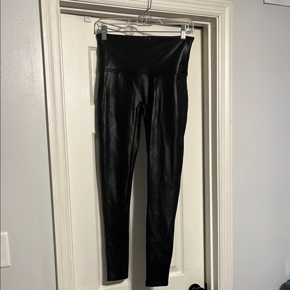 SPANX Shiny Black Leggings